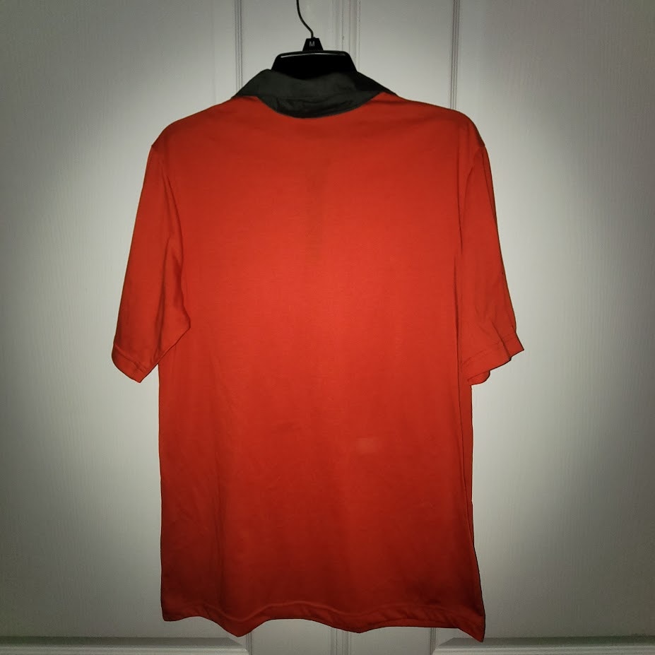 McDonald's Official Employee Server Uniform Polo Shirt Medium Red Black Workwear