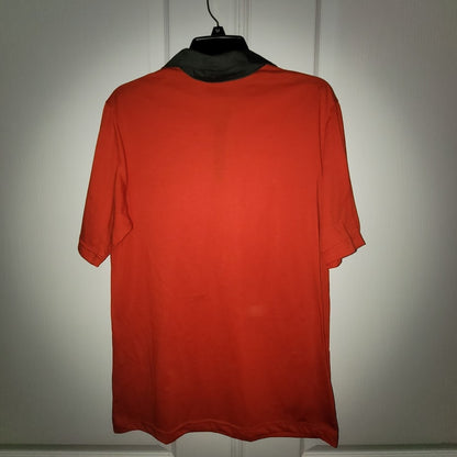 McDonald's Official Employee Server Uniform Polo Shirt Medium Red Black Workwear