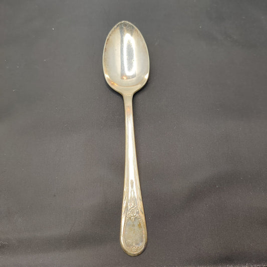 Antique 1946 Newport Silverplate Teaspoon Floral EPNS Daniel Arter Bird Hallmark