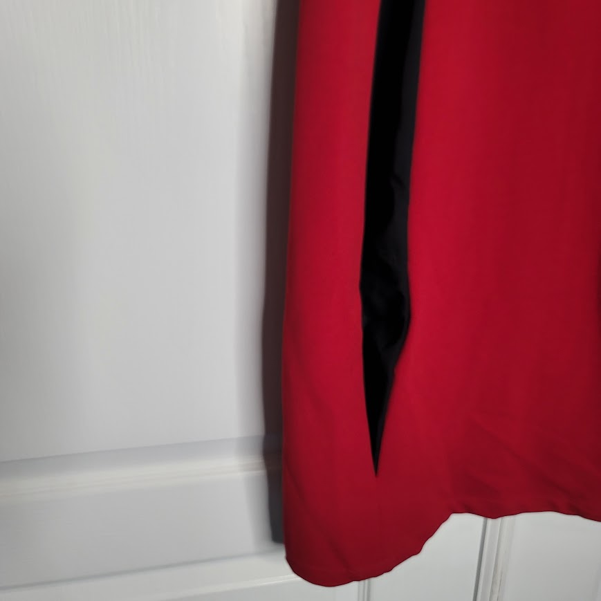Tabula Rasa Italy NEW Red Black detail Dress Size 40 Eu US 8 Long SleeveCareer