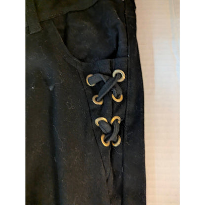 XOXO Girls Black Pants Size 14 NWT Lace Up Accent Rhinestone Pocket Y2K Vibe