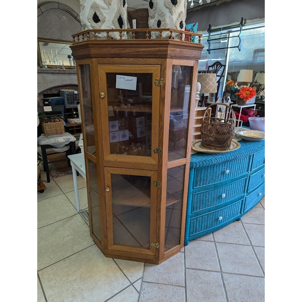 SECONDHAND SANDIES: WOOD CORNER CABINET