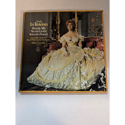 Vintage Verdi La Traviata Beverly Sills Angel SCLX-3780 Stereo 3-LP Box Set
