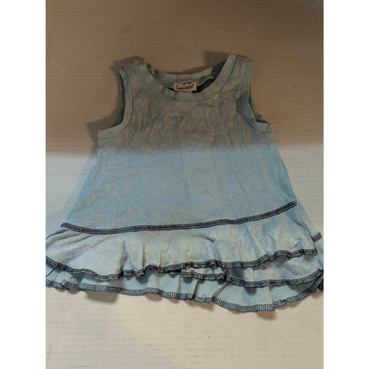 Splendid Baby Girls Blue Striped Ruffle Tiered Dress 2-Pack Size 6-12 Months NWT