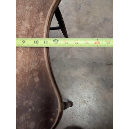 Secondhand Sandies: Antique 19thC Wood Spindle Chair | 20x11 Kidney Plank Accent Vanity Seat
