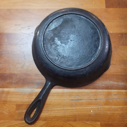 Vintage 1920’s-40’s BSR 8” Double Spout Iron Skillet 5C