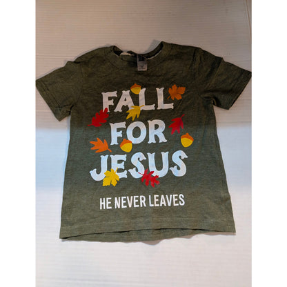 Instant Message Toddler Fall For Jesus Short Sleeve Shirt Size 2T