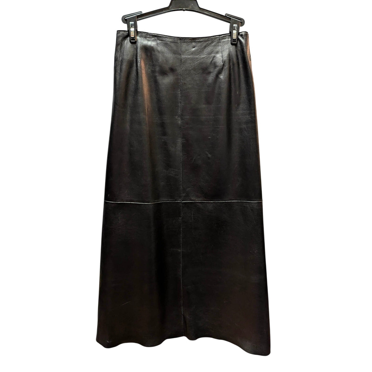 Vintage Hugo Buscati Genuine Leather Maxi Skirt Size 2 P Whimsigoth Cyber Y2K