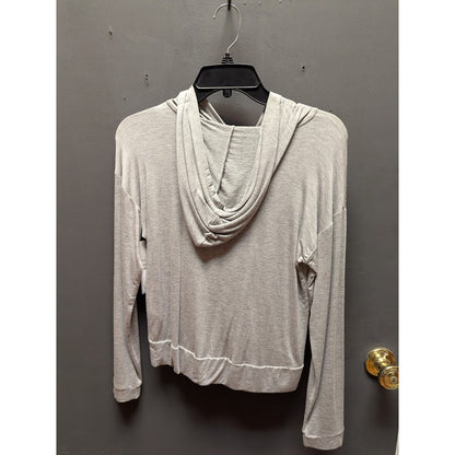 Girls Z By Zella Size Large 10/12 Gray Hoodie Tie Front Sweater Activewear Gym