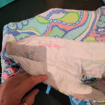 Lilly Pulitzer Short Callahan womens Size 16 dobby CONCH REPUBLIC