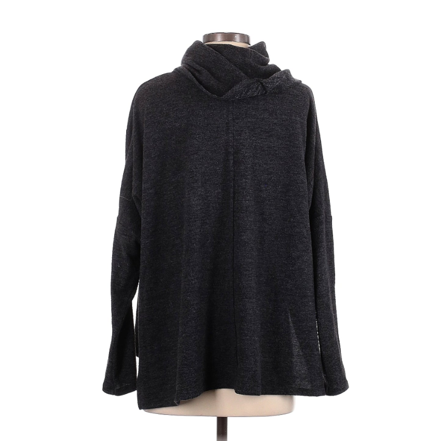 Status by Chenault Turtleneck Sweater extraSmall black heathered soft Oversized