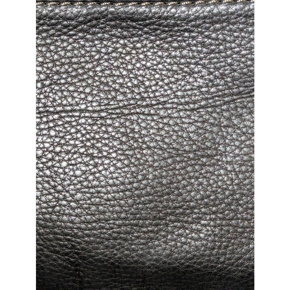 Fossil Black Pebbled Leather Multi-Zip Long Wallet Clutch Organizer Y2K vintage