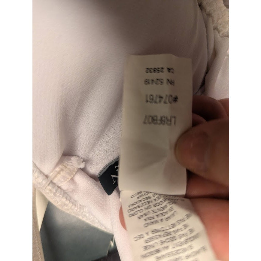 NEW Lauren Ralph Lauren White One Piece Swimsuit Size 4 ruched flattering front