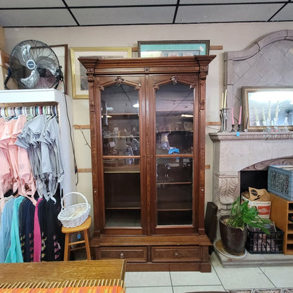 Secondhand Sandies: Antique Library Lawyer Grand Office Cabinet Glass Display Multi Shelf