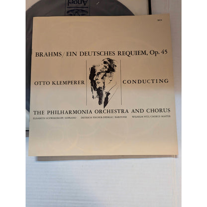 Vintage Brahms A German Requiem Klemperer Angel SB-3624 Stereo 2-LP Box Set