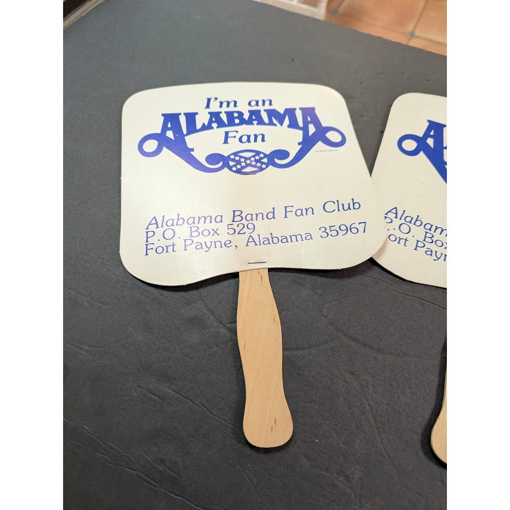 1981 Alabama Band Fan Club Hand Fans Set of 3 Wildcountry Fort Payne Souvenir