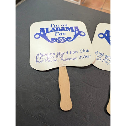 1981 Alabama Band Fan Club Hand Fans Set of 3 Wildcountry Fort Payne Souvenir
