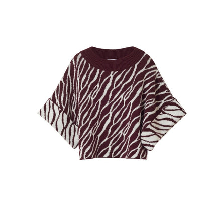 RODEBJER NEW NOUHAILA SWEATER cropped WIDE SLEEVE merino wool Wild Saffron