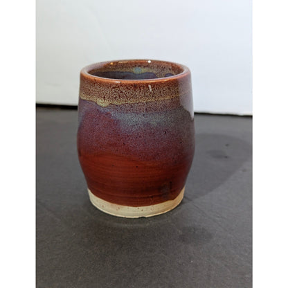 Studio Art Pottery Hand Thrown Glazed Cup Tumbler 3" Earthcore Bohemian Japandi