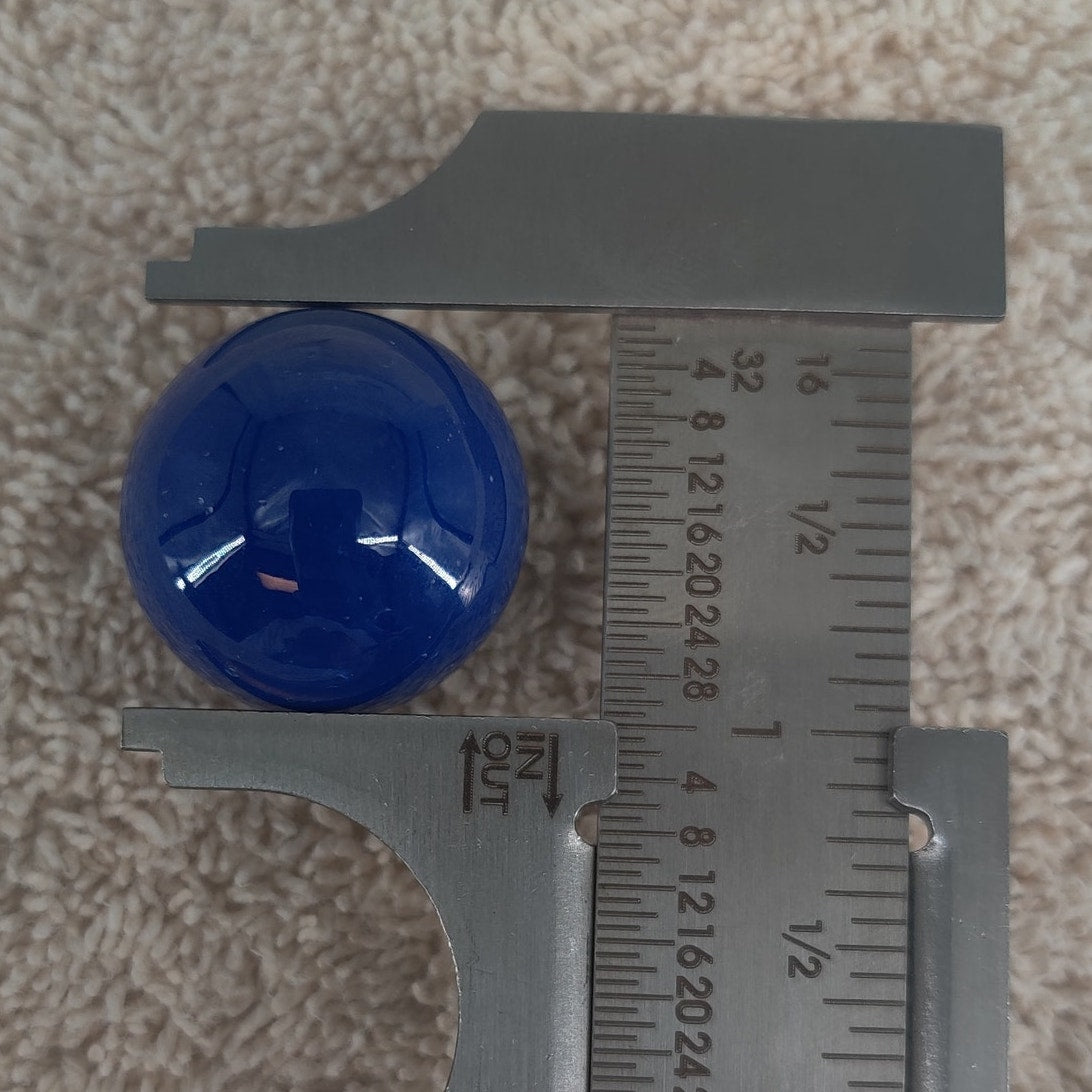 Vintage J Pressman BIG Blue Marble Box Set Toy Cobalt Swirl Lot 5/8" #ABBYHAVANA