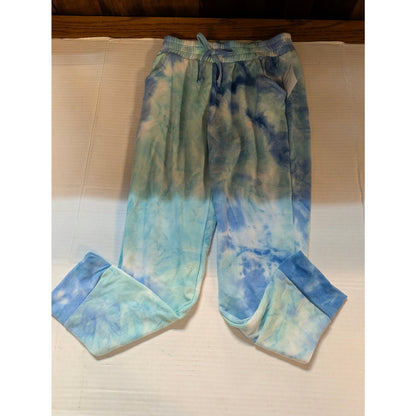 Boho Zuni Kids Girls Blue Tie Dye Jogger Sweatpants NWT 6X