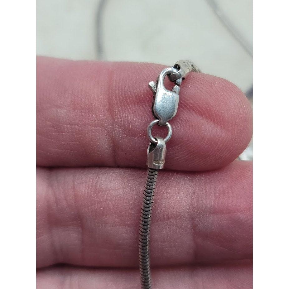 Milos Gnos Posidonia Gold Sterling Open Work Pendant Snake Chain Necklace