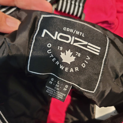 Noize Pink YOUTH Size Large Snowboard Ski Suit Snow Bib Removeable Straps Pants