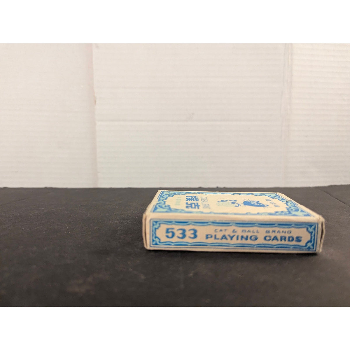 Vintage Cat Ball Brand 533 Playing Cards Deck Chinese Mascot Box