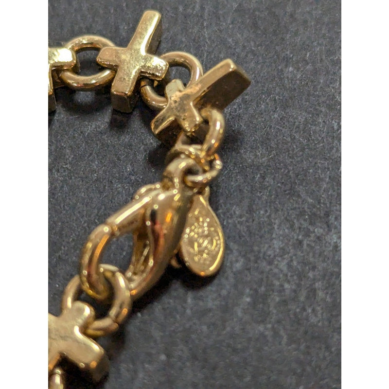 Funky Vintage Fashion Bracelet Premier Designs Cross goldtone Crosses