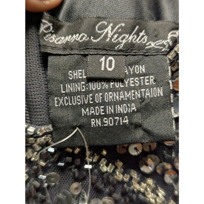 NWT Pisano Nights Beaded Sequin Formal Dress / Gown Size 10 NEW