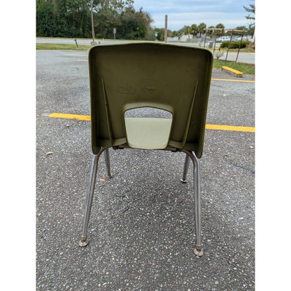 Secondhand Sandies: Artcobell avocado green Vintage kids chair school 4 available PRICED individuallyD