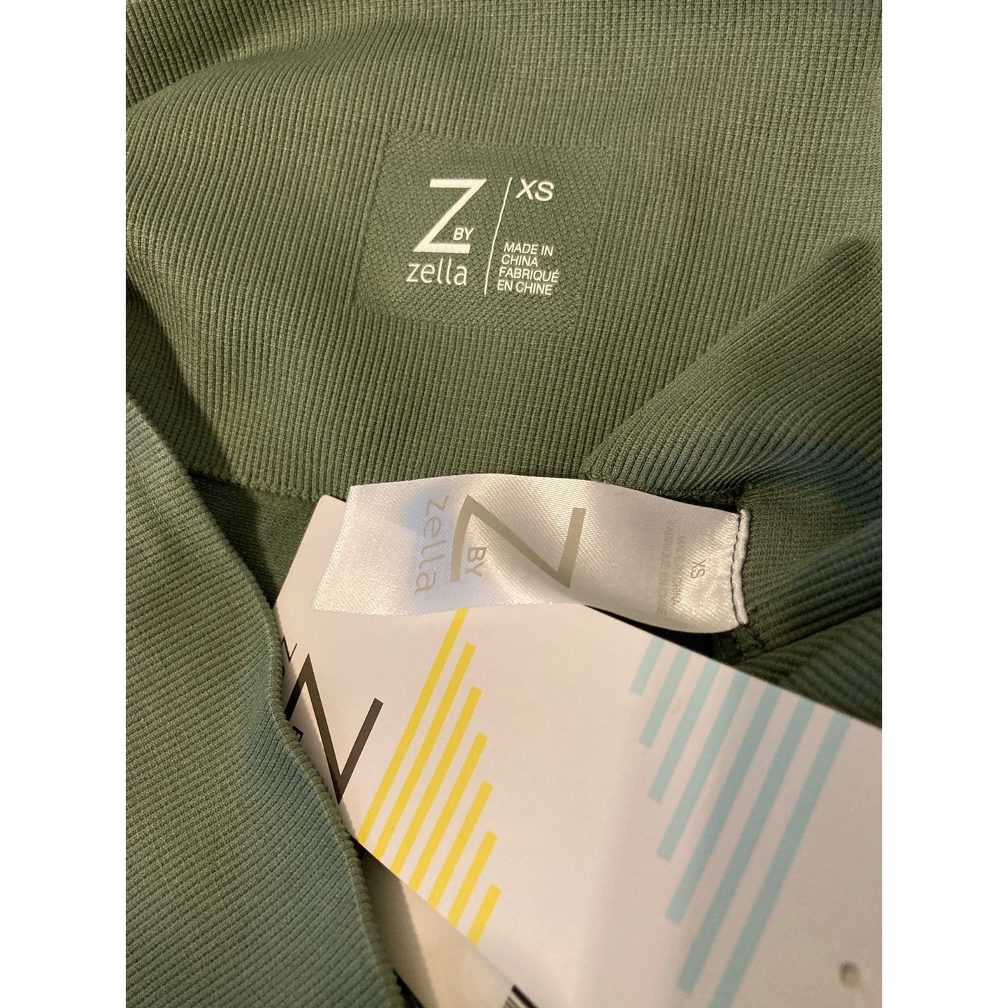 Z By Zella High Waist Seamless 7/8 Leggings XS/Extra Small Green Leopard NWT