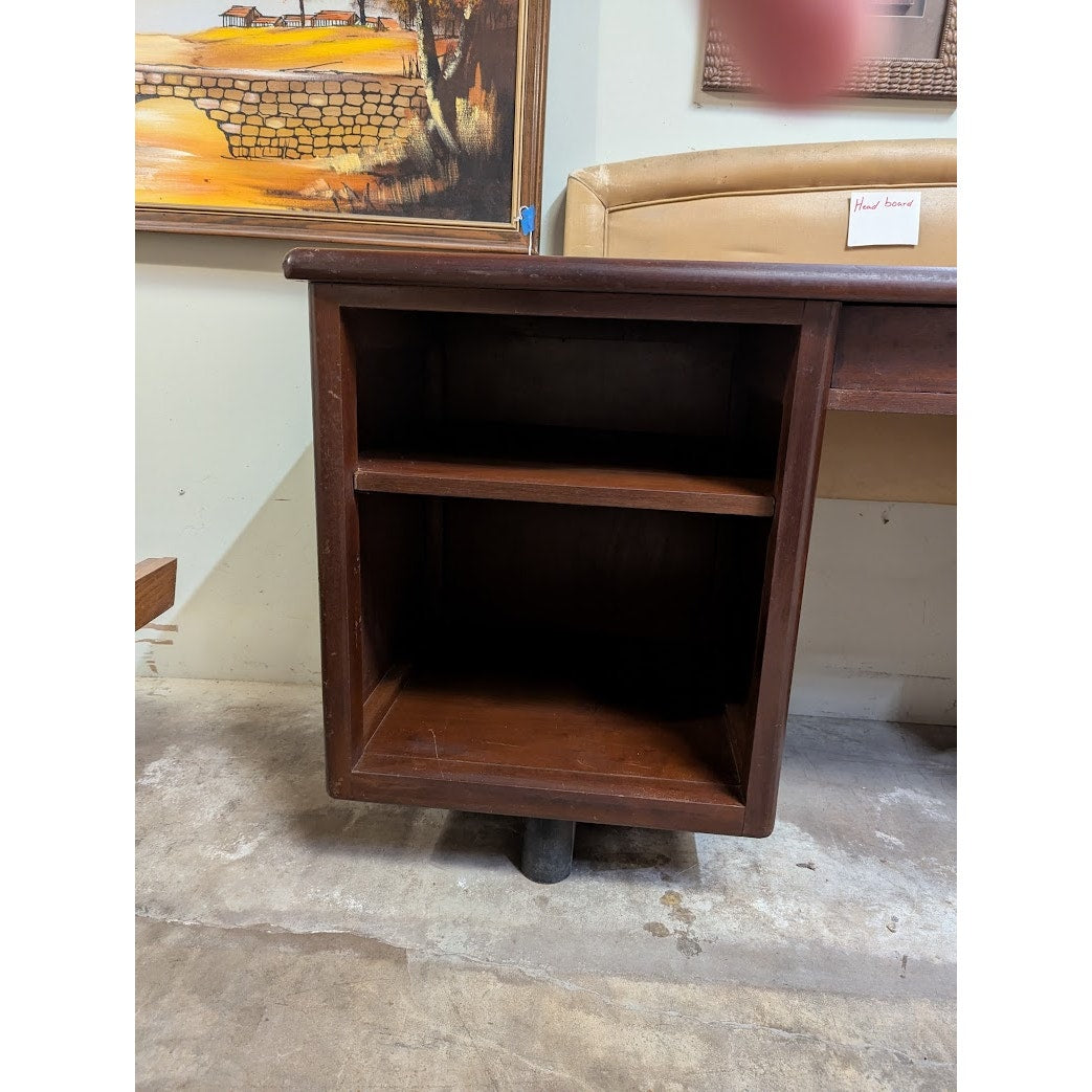 Secondhand Sandies: MCM 1960s solid wood Walnut Credenza Desk
