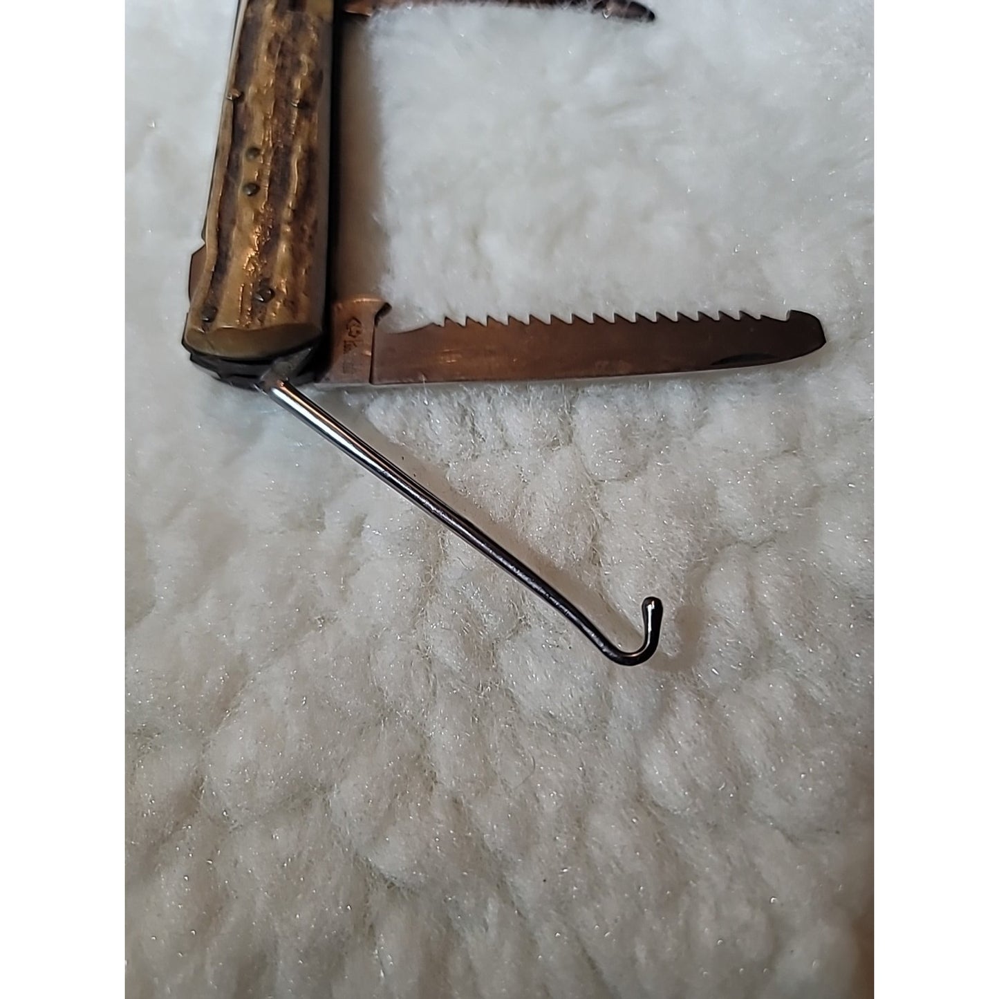 Vintage Puma 959 Jagdmesser Knife With Nice Stag Handle MULTIUSE TOOLS saw Blade