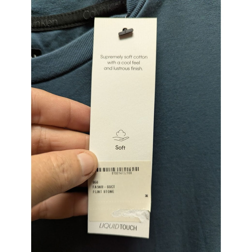 Calvin Klein Flint Stone Short Sleeve Tee T-shirt Liquid Touch Size Medium