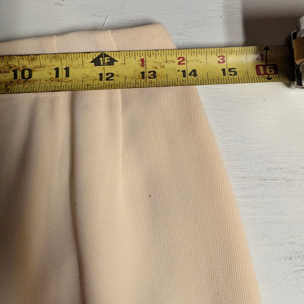 Vintage Ellen Tracy Yellow Wool Wiggle Skirt 8 Quiet Luxury 90s Vintage