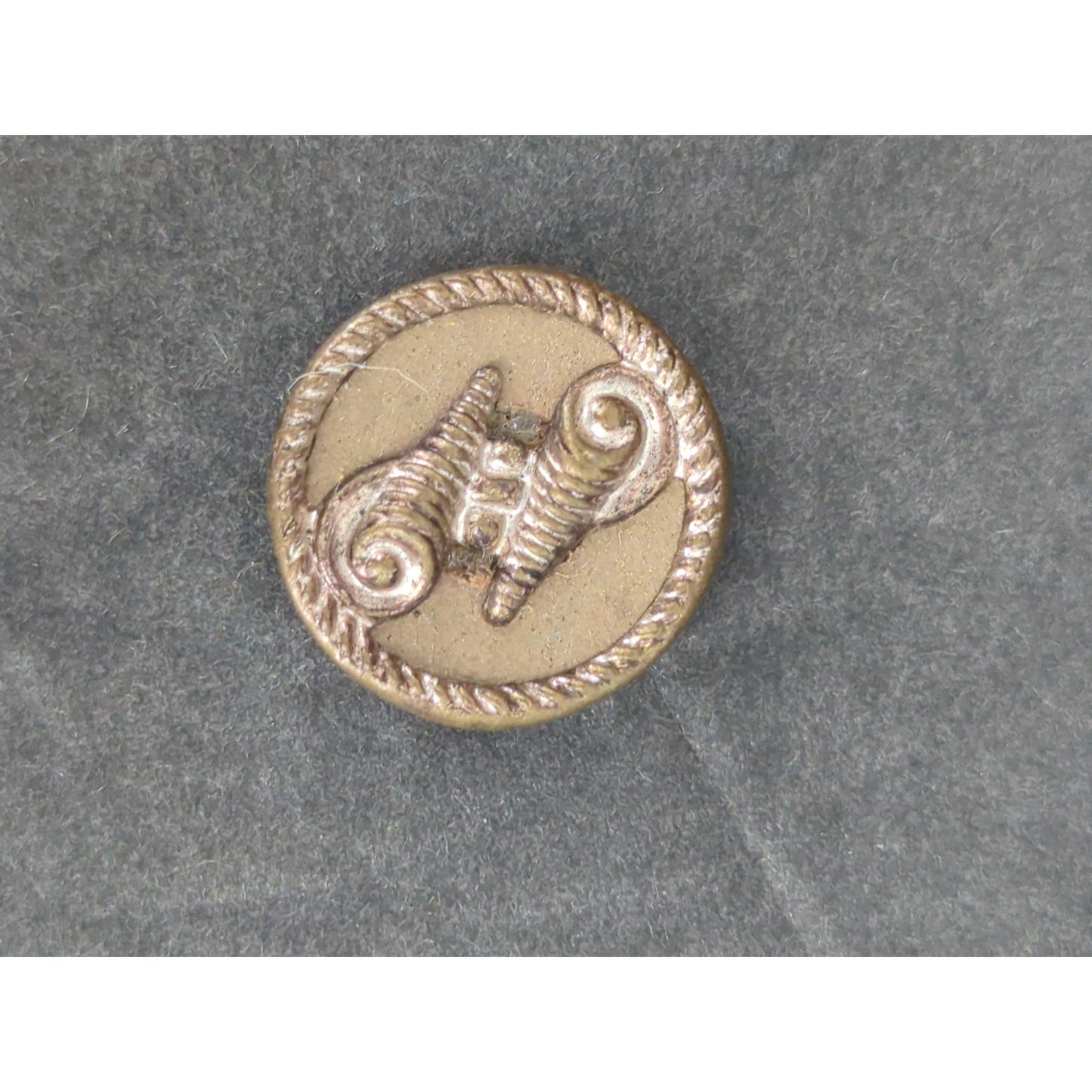LOT L of 10 Antique Vintage Victorian Brass Mixed Materials Buttons ESTATE FIND