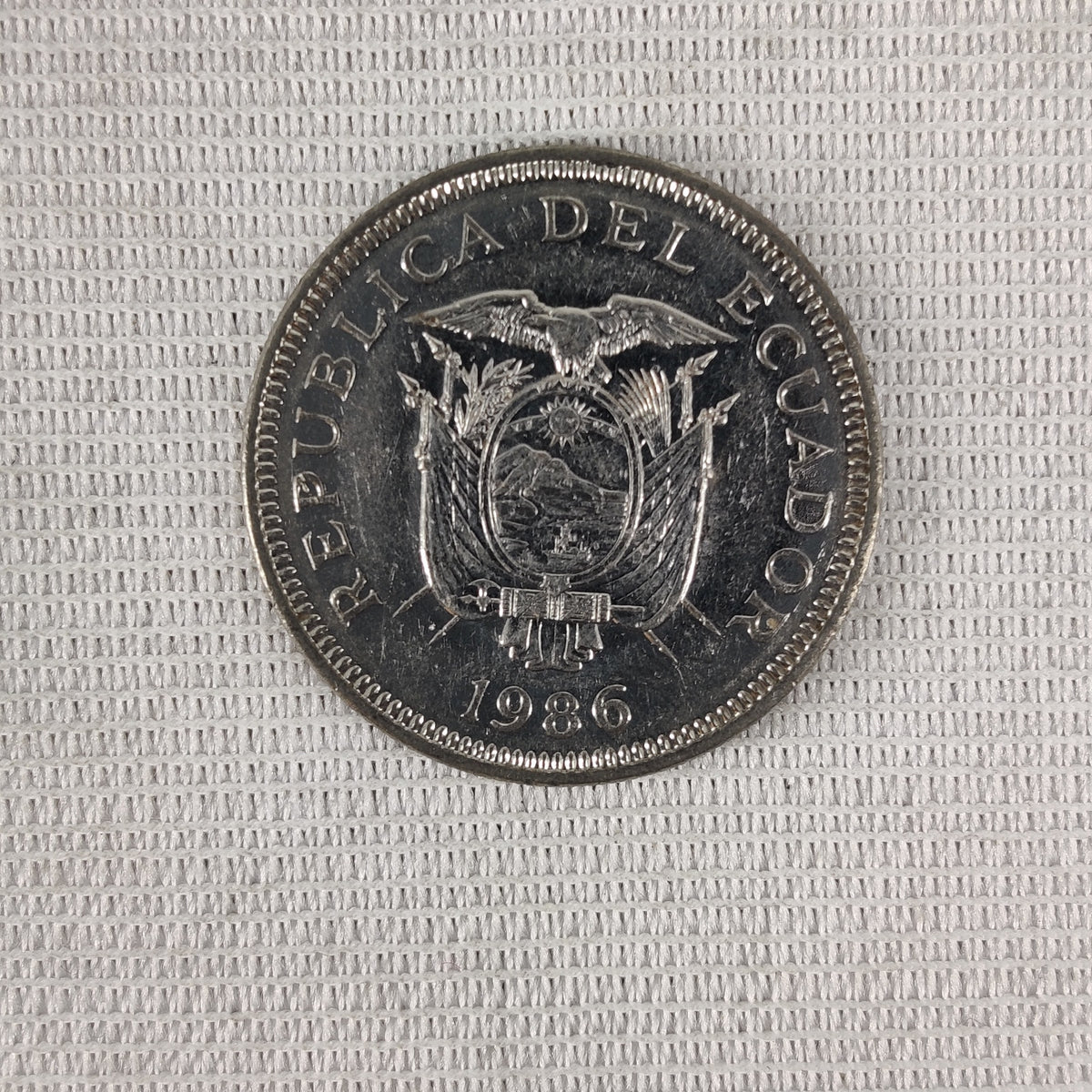 Ecuador 1 Sucre 1986 Nickel Clad Steel Coins Bulk Collection Lot of 20