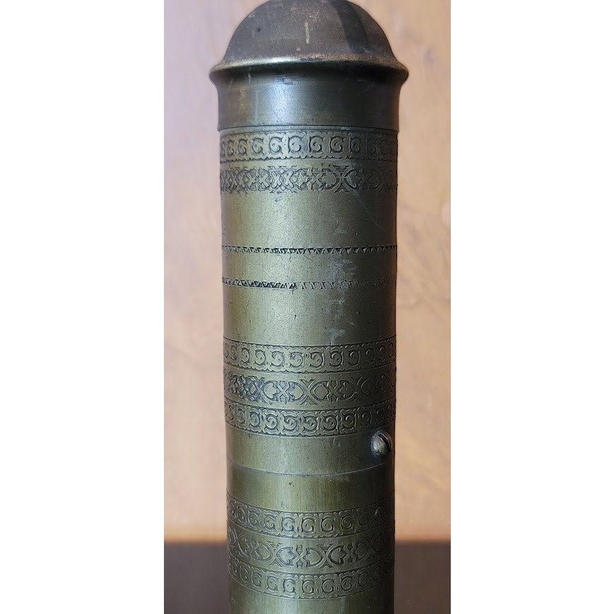 Vintage Brass Coffee Grinder Mill Made in Greece Hand Crank Pepper Spice