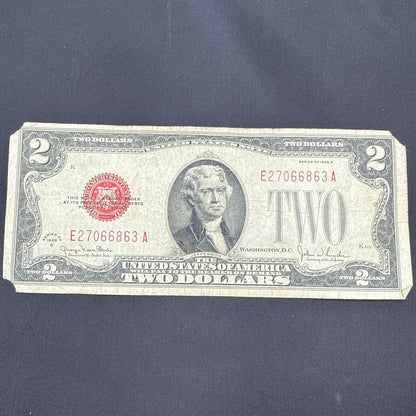 Paper Currency Bank Note USA Paper Money $2 Series 1928 G Red Seal