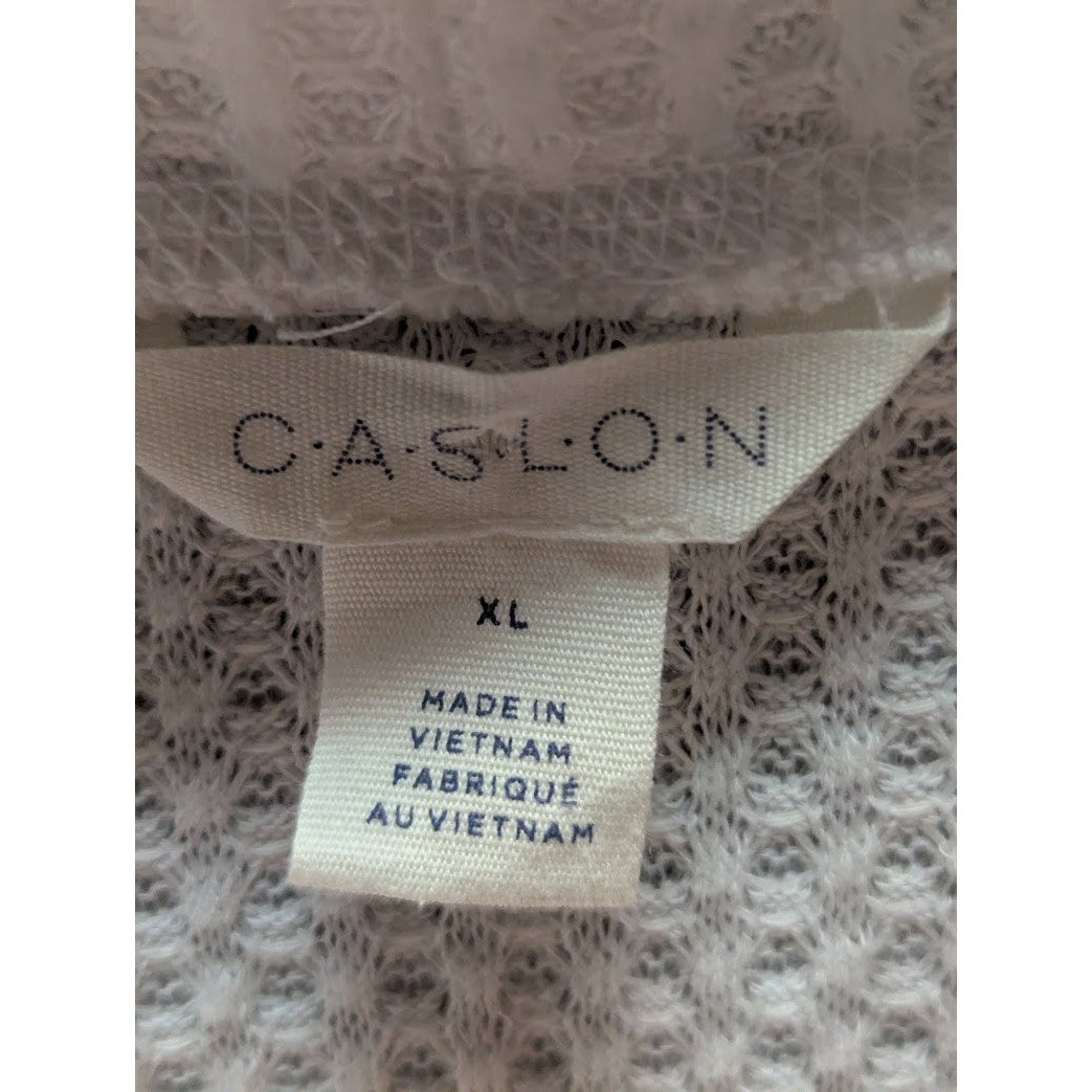 caslon cowl neck waffle knit tunic top ivory cloud Turtleneck Sweater XL
