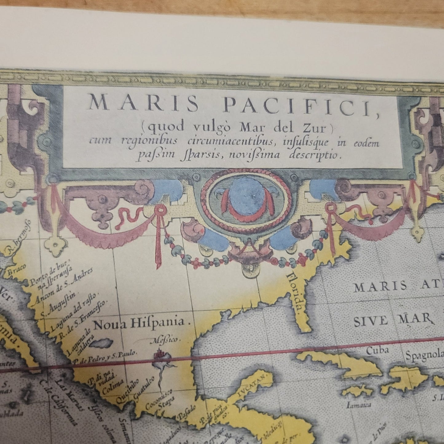Unframed Vintage Repro 17x12.5 P 2642 Map Pacific Ocean Academia