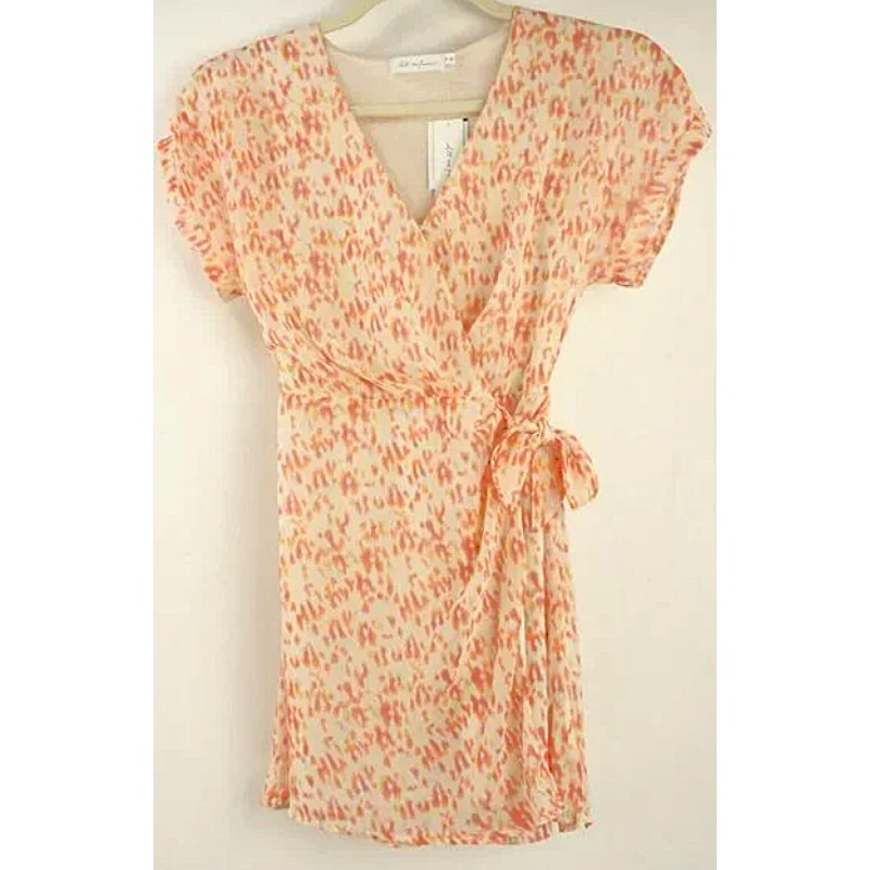 NWT All In Favor Simone Wrap Short Dress in Multi Animal Print Sz XL/Extra Large