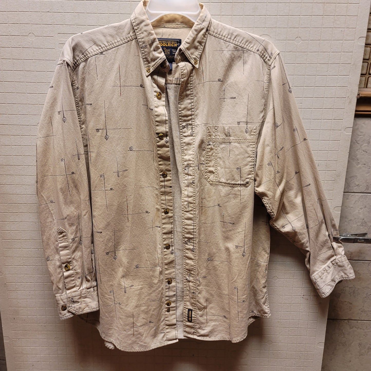 Woolrich John Birch long sleeve Honolulu shirt Vintage Hawaiian Blouse top 12