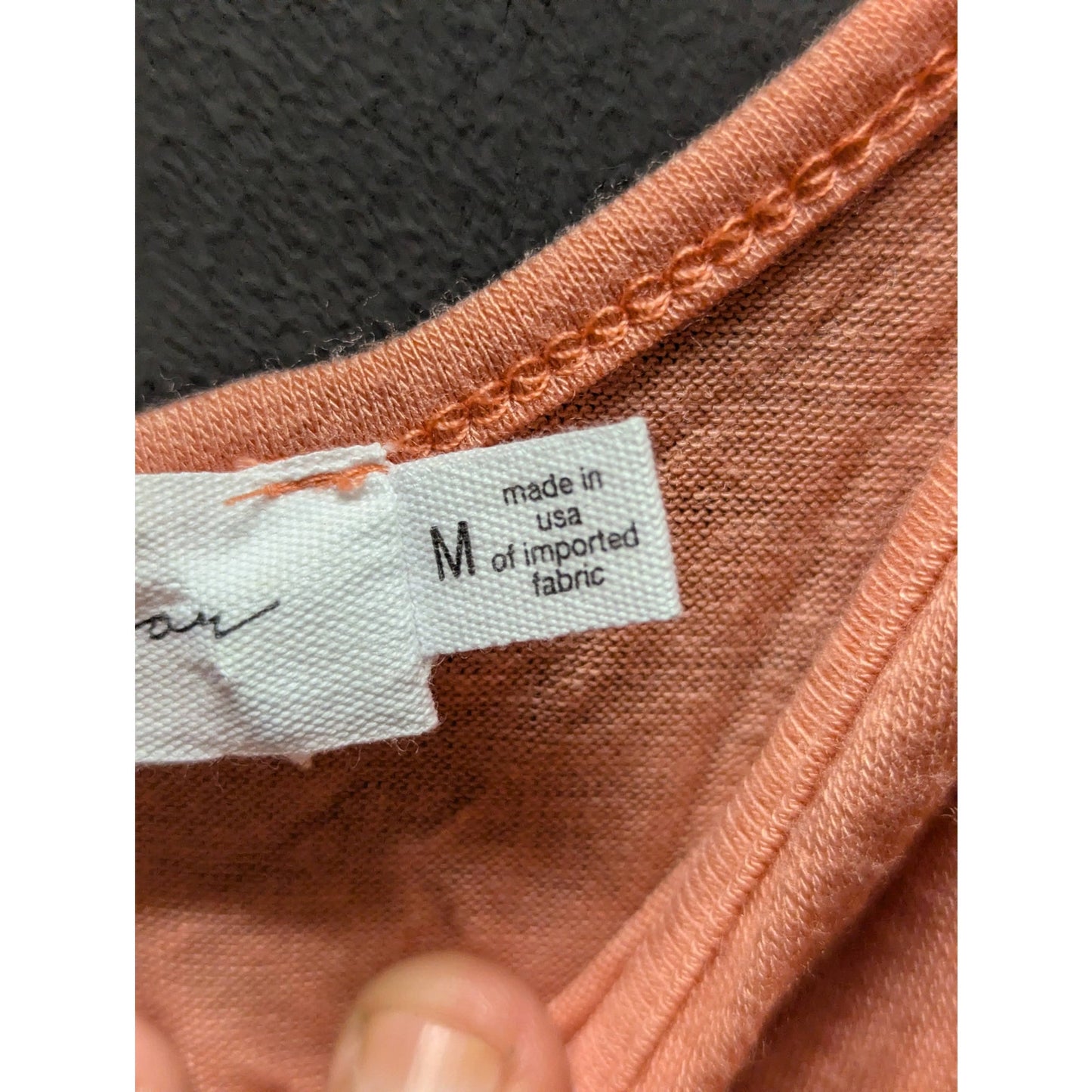 All in Favor Orange Henley Button Front Cami Tank Top Medium Layering Sleeveless