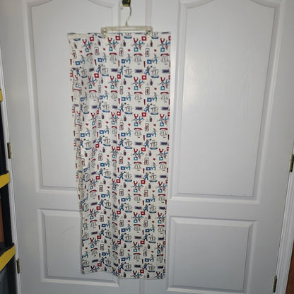 VINTAGE set of 4 YOUTH Curtains drapes 40" w x 54.5" L CIRCUS  Red white blue