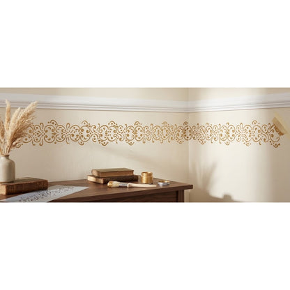 Redesign with Prima Ornate Scroll Furniture Stencil 8 X 22 Shabby Chic DIY Craft
