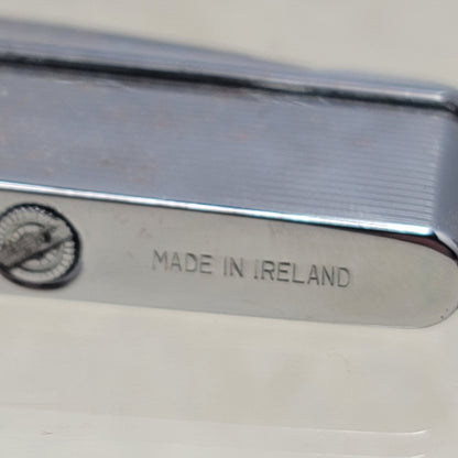 Vintage Maruman Chrome Pocket Lighter Box Ireland Mid-Century Modern Minimalist