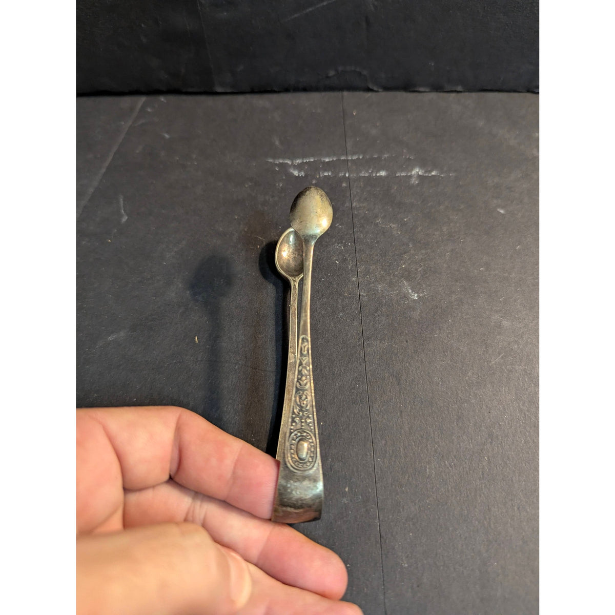 Antique Silverplate Ornate E.P.N.S. Sugar tongs 4 1/4" Victorian Era Tea Barware