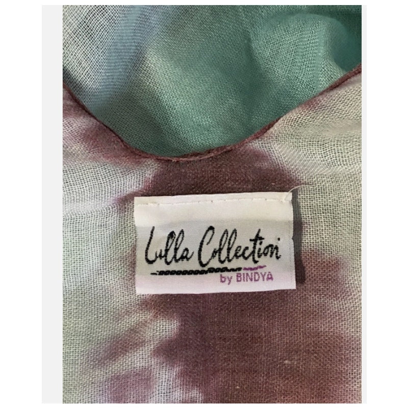Lulla Collection by Bindya pINK/BLUE KIMONO Tie Die Cover-Up scarf One Size NEW